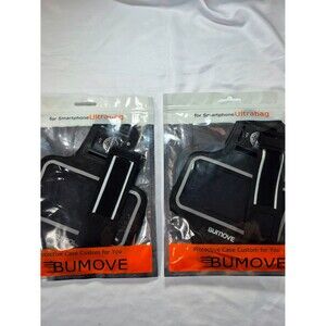 NWT BUMOVE Bundle (2) Smartphone Running Armbands - Black BOGO
